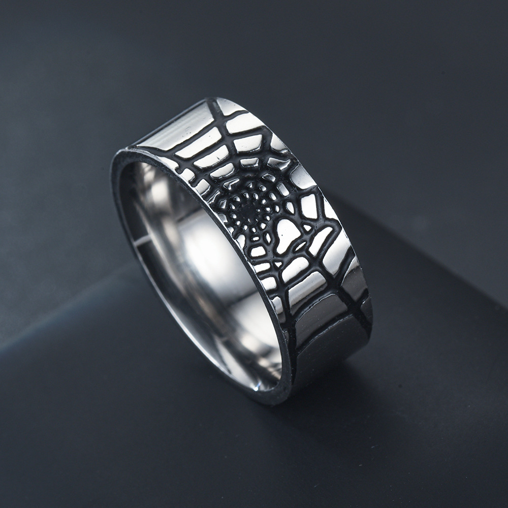 Men Accessories Name - الفولاذ المقاوم للصدأ بسيط العنكبوت ويب