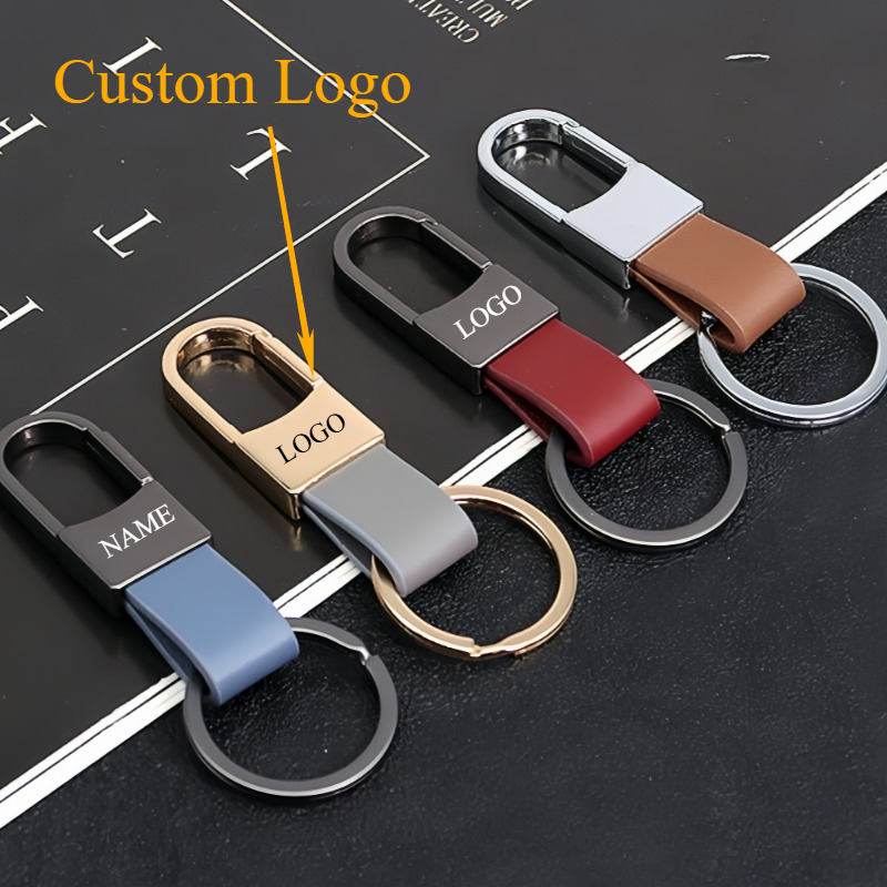 Men Accessories Name - سلاسل المفاتيح الجلدية الموضة شعار مخصص