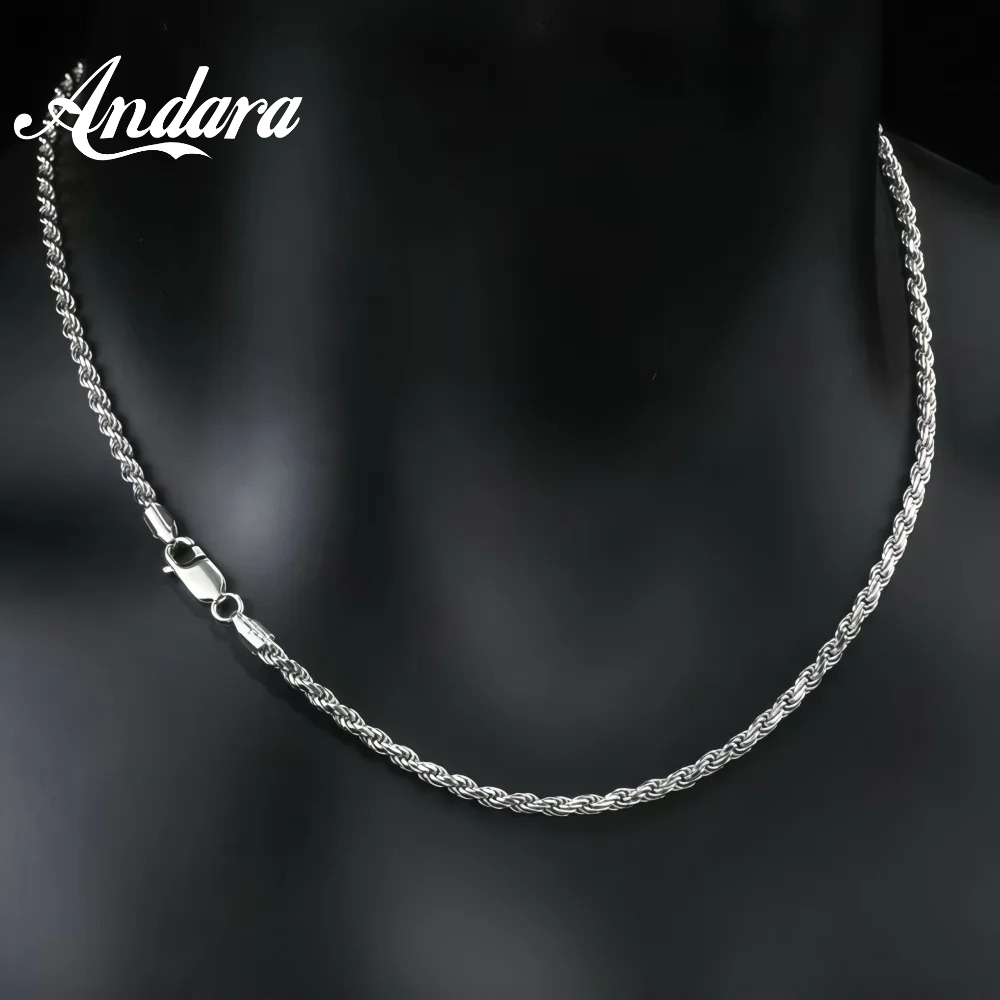 Men Accessories Singapore - قلادة رجالية من الفضة الإسترلينية عيار