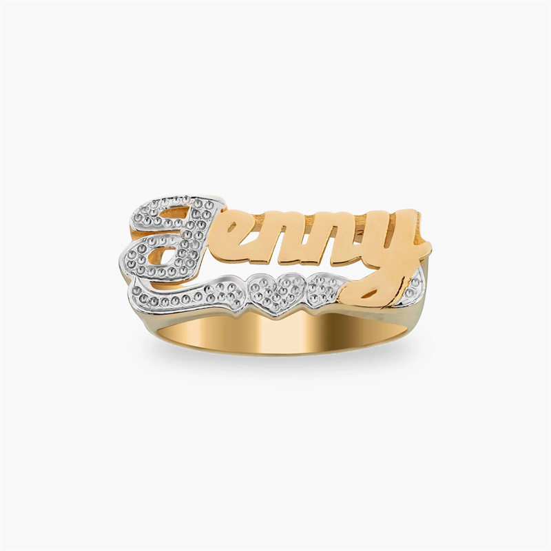 Men Accessories Name - 18K خاتم الذهب مع القلب شخصية