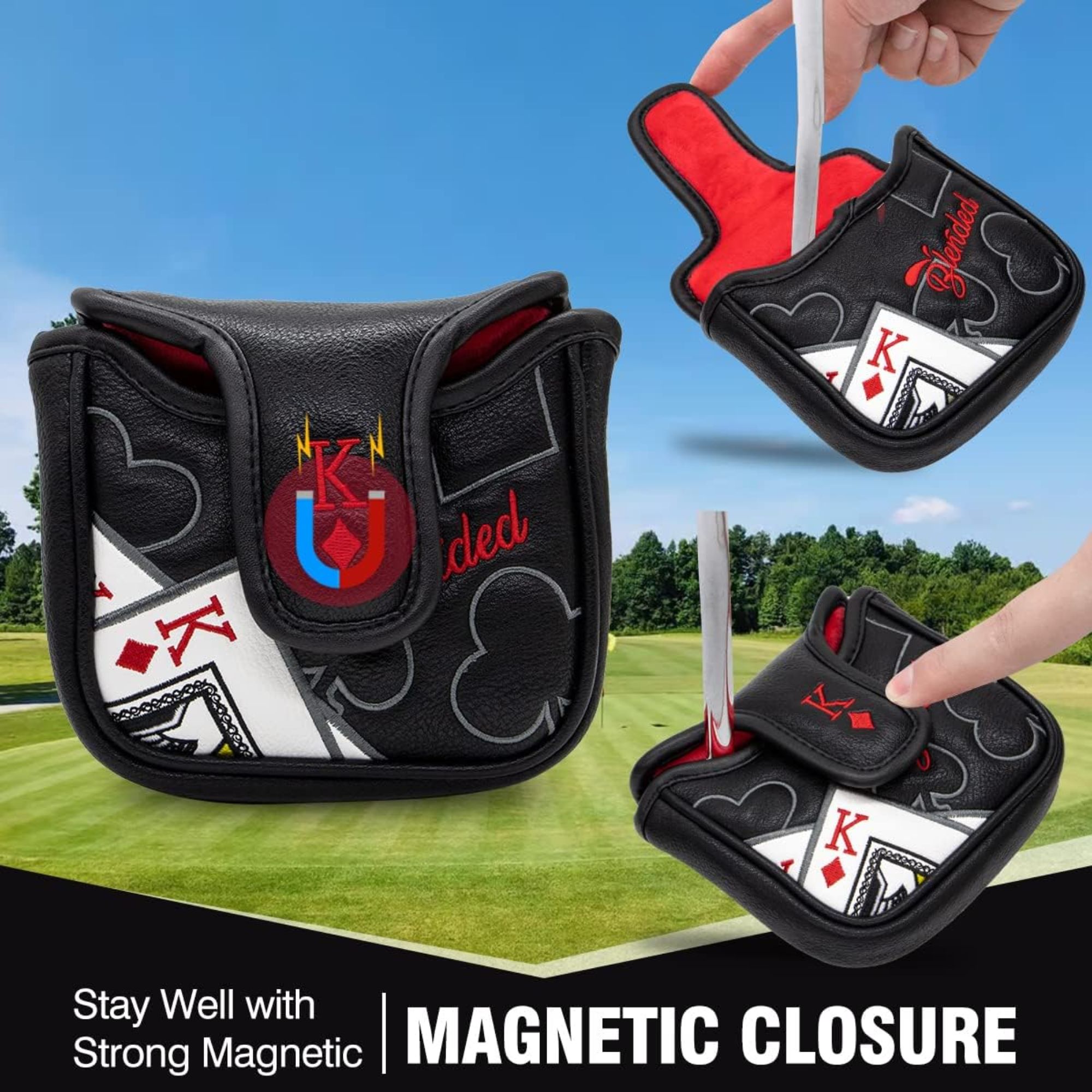 مضرب مطرقة مطرزة ملك القلوب مع - مراجعة Men'S Accessories Golf وسعره