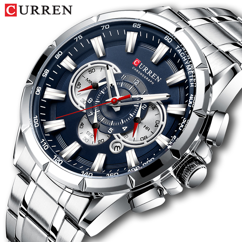 CURREN ساعة معصم الرجال مقاوم  - مراجعة Men'S Accessories Luxury Brands وسعره