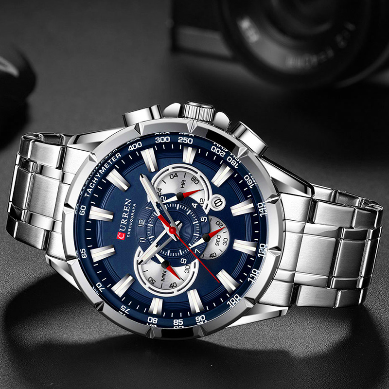 CURREN ساعة معصم الرجال مقاوم  - مراجعة Men'S Accessories Luxury Brands وسعره