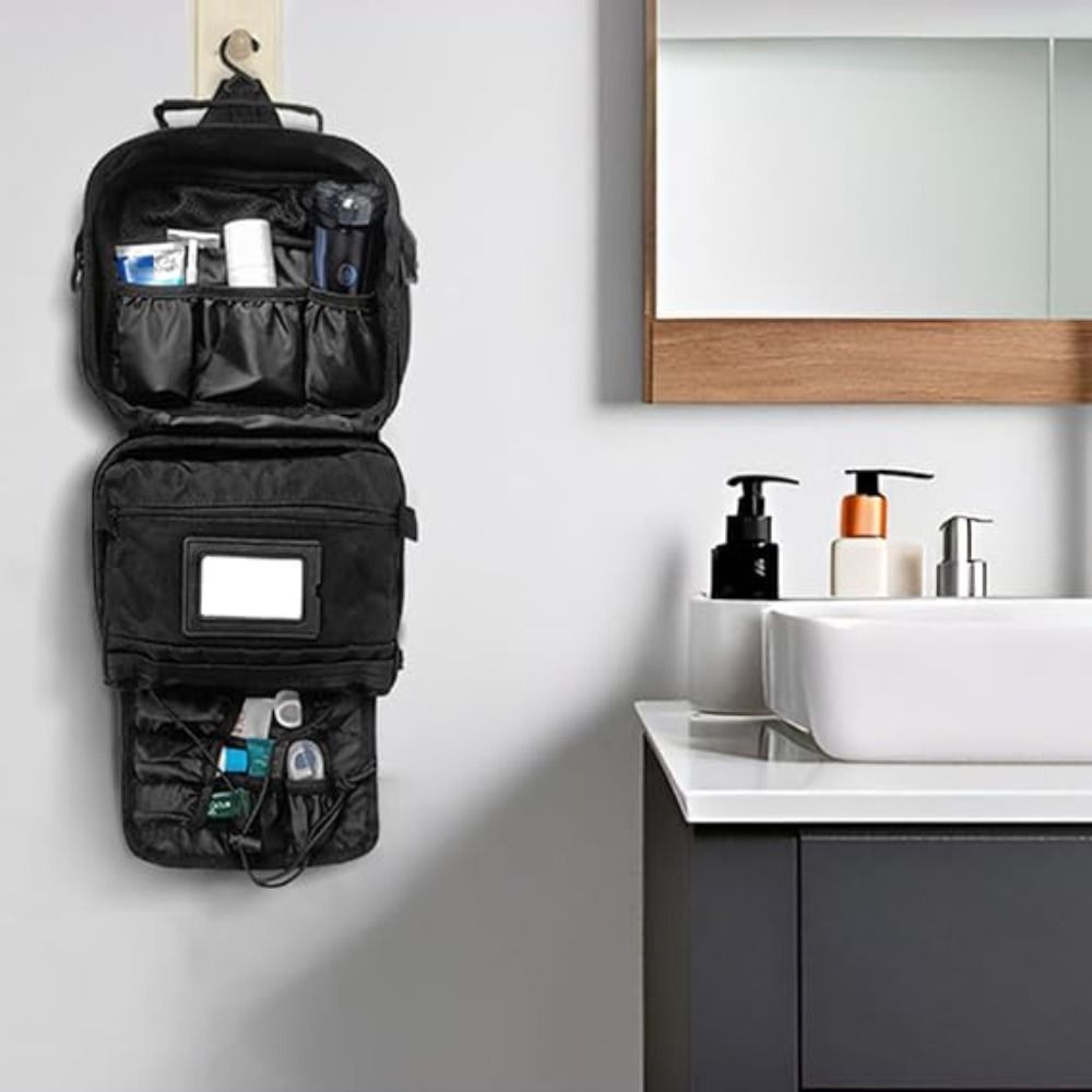 حقيبة مستلزمات الحمام المعلقة  - مراجعة Men Accessories Kit Bag وسعره