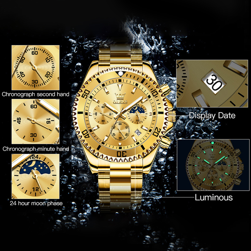 ساعة OLEVS 2870 للرجال، ساعة ف - مراجعة Men'S Accessories Luxury Brands وسعره