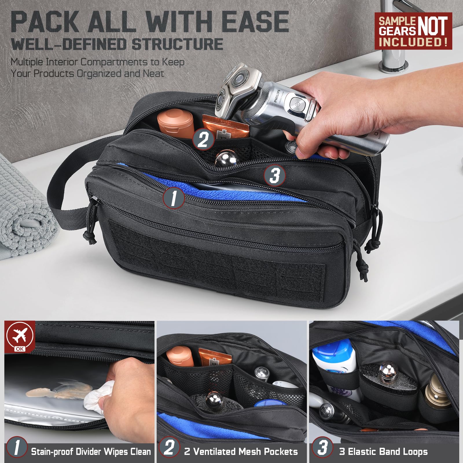 حقيبة أدوات تجميل تكتيكية للرج - مراجعة Men Accessories Kit Bag وسعره